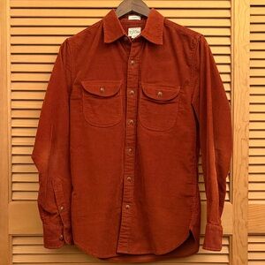 J. Crew rust corduroy button-up shirt